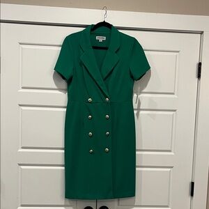 Shelby & Palmer Emerald Double-Breasted Midi Dress